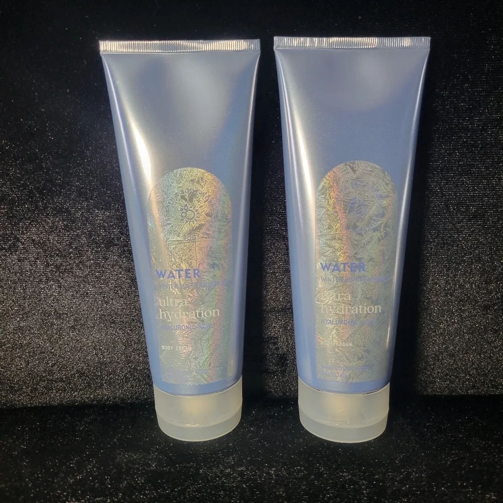 New Bundle Water Winter Mint Body Cream Bath & Body Works 2 Bottles